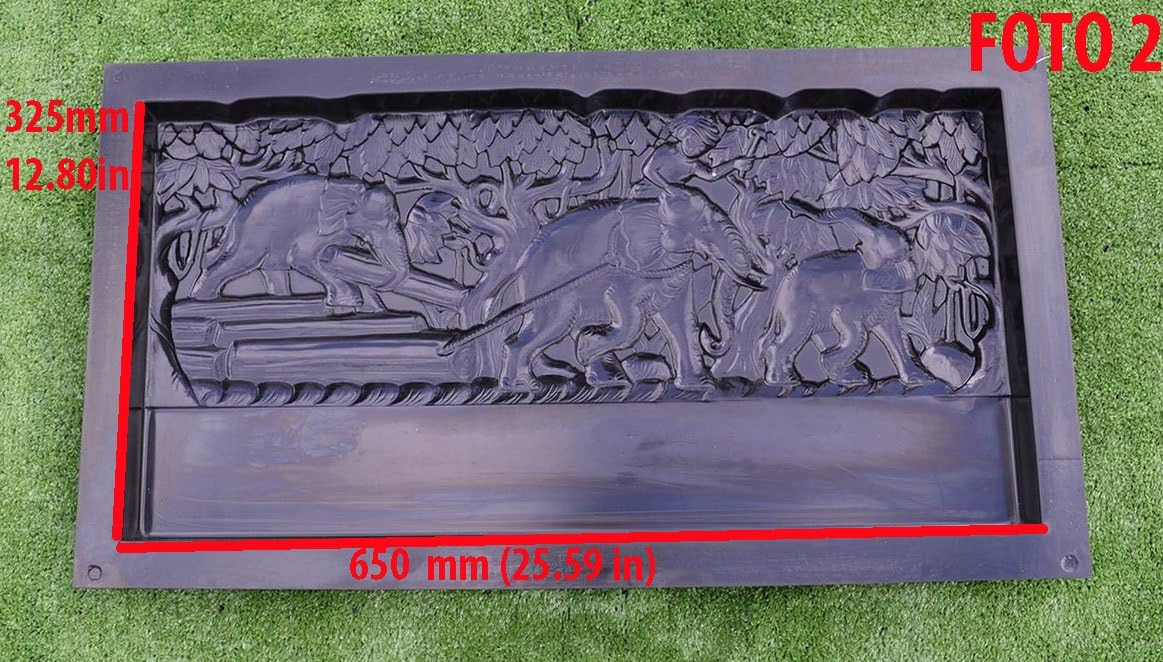 SvitMolds Concrete Mold DIY Sold 1 pcs Edge Stone Mold Elephant Border Mould ABS Plastic Concrete Cement Fence #BR13