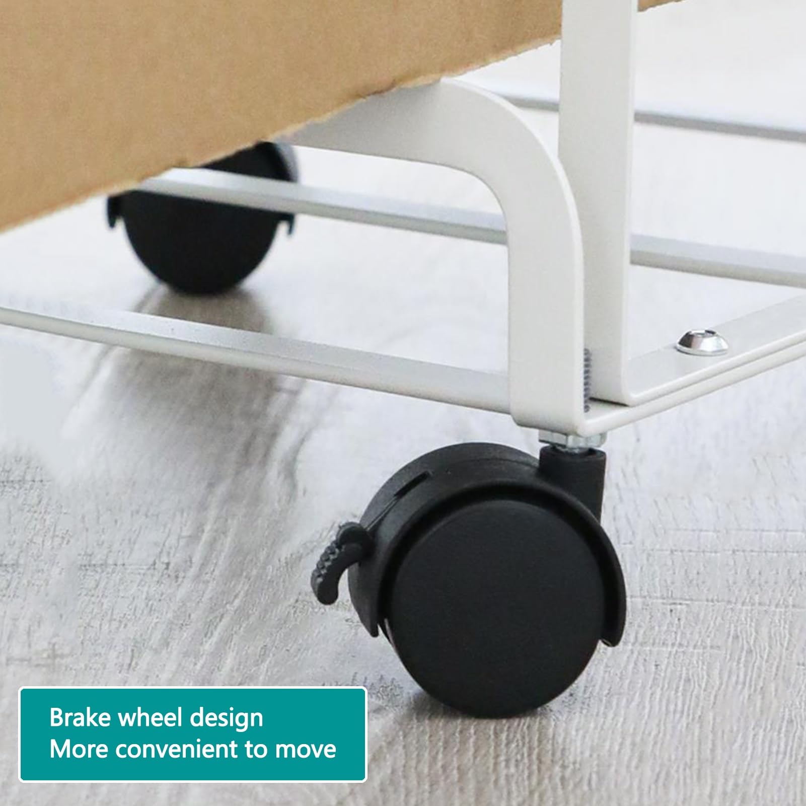 Schwarze Aufbewahrungsbox aus Karbonstahl mit Rädern, tragbare Heimdepot-Einheit, 31 x 25 cm – ideal für effiziente Heimnutzung und einfache Mobilität