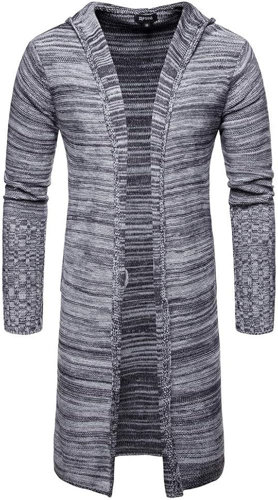 iYYVV Mens Fashion Solid Knit Cardigan Sweater Sweatshirts Casual Slim Jacket Coat at  Men’s Clothing store