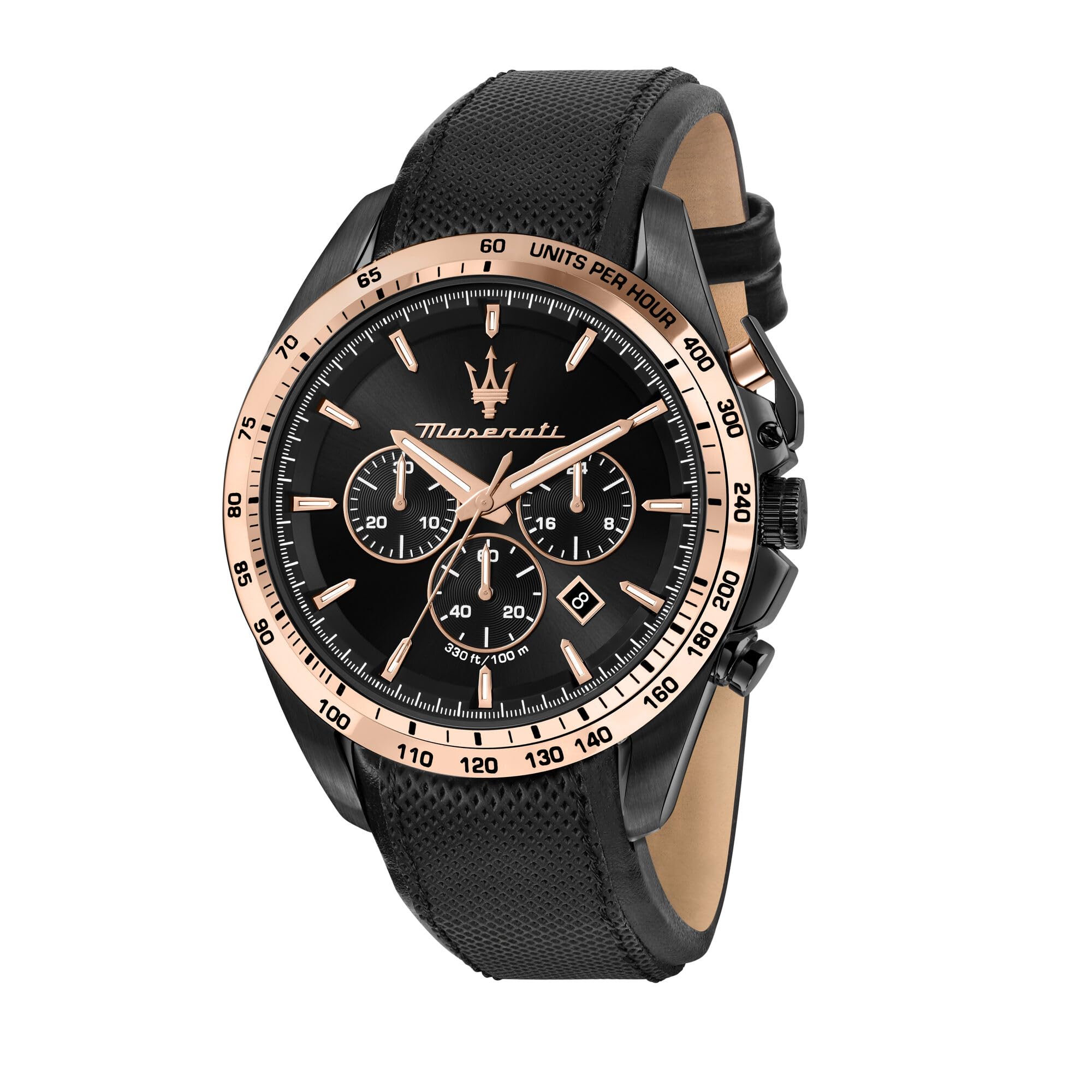 Maserati Leather Traguardo Chronograph|Date Analog Dial Color Black Men Watch - R8871612036, Black Band (B09FT7Q51V) Amazon Price History, Amazon Price Tracker