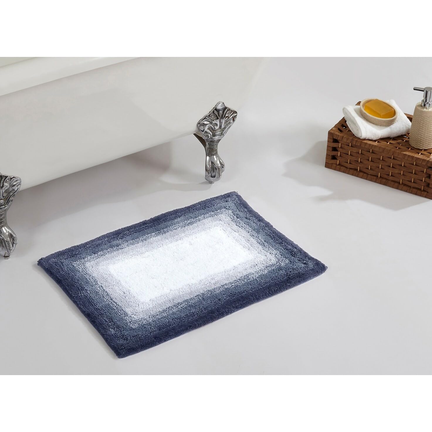 Better Trends Torrent Collection è ultra morbido, peluche e assorbente, tappeto da bagno trapuntato, 100% cotone in colori vivaci, rettangolo 53,3 x 86,4 cm, grigio