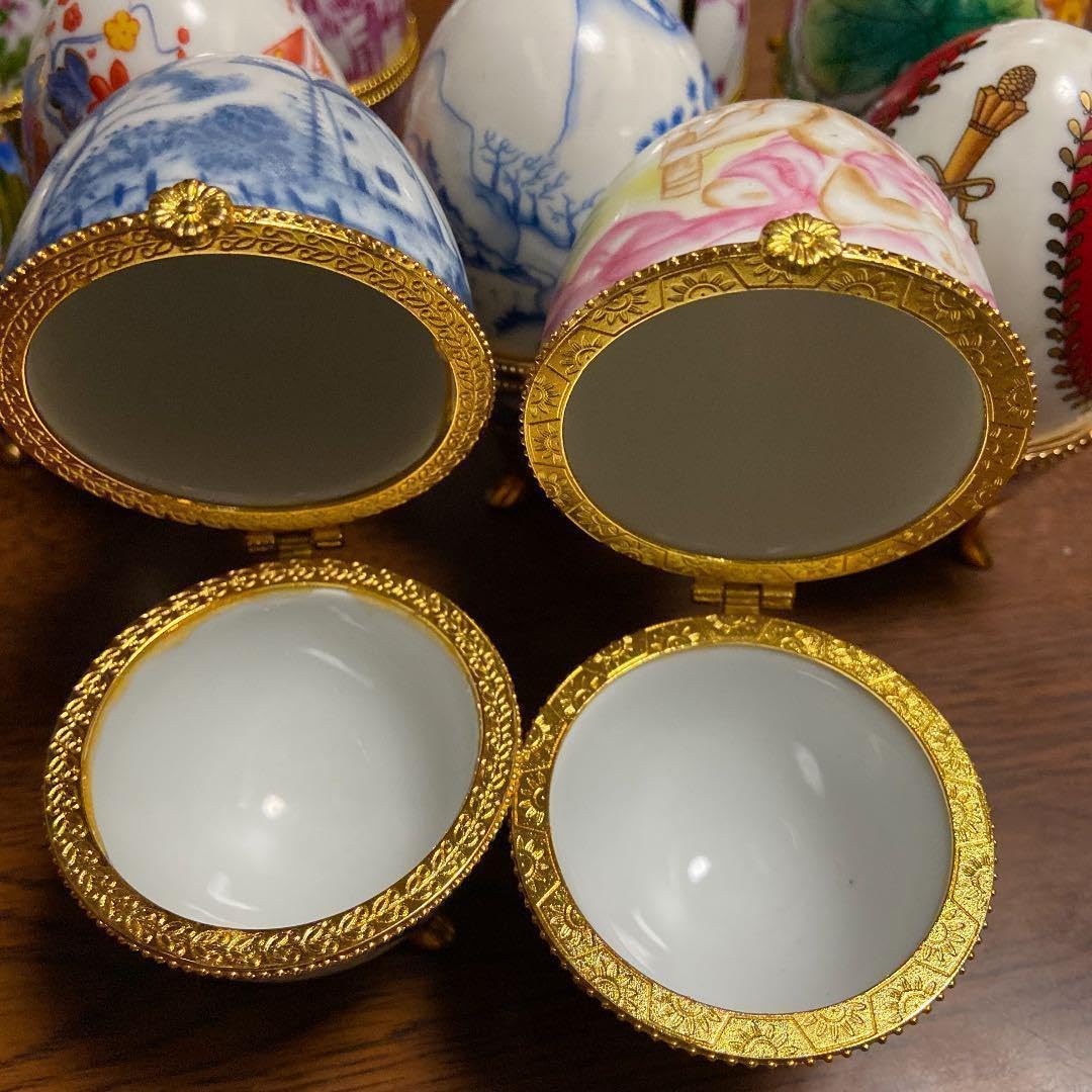 卵型アクセサリーケース置物10個 卵型アクセサリーケース置物 10個