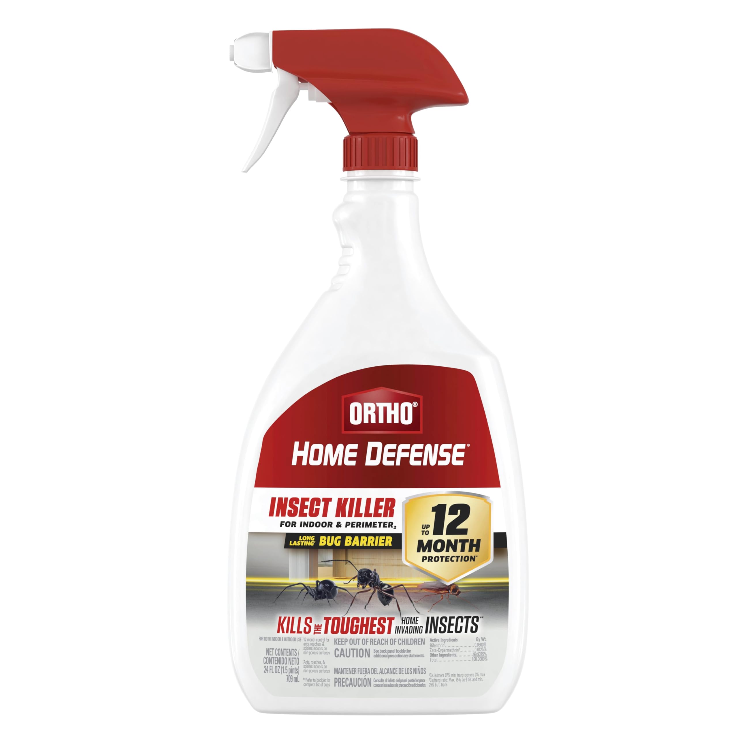 Ortho Home Defense Insect Killer for Indoor & Perimeter2, Controls Ants, Roaches, Spiders, and More, 24 fl. oz.