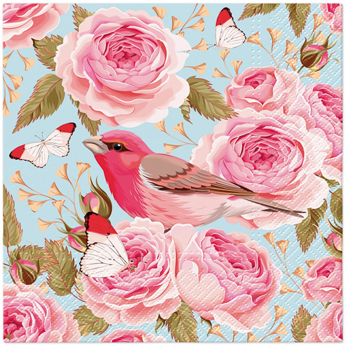 Tete a Tete 3Ply Flowery Tissue Paper Napkins Decoupage Serviettes 33cm x 33cm - 1/4 Folded (Pack of 20) (Botanical Memories) — view 11