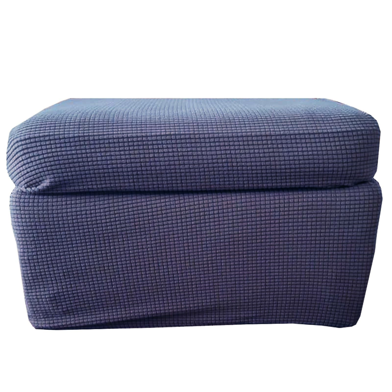 ILiemao Ottoman Cover Square 45x45 48x78 30x50 Stool Covers Rectangular Stretch Fabric Furniture Covers for Square Rectangular Stools(G4,138-188x68-88x35-45)