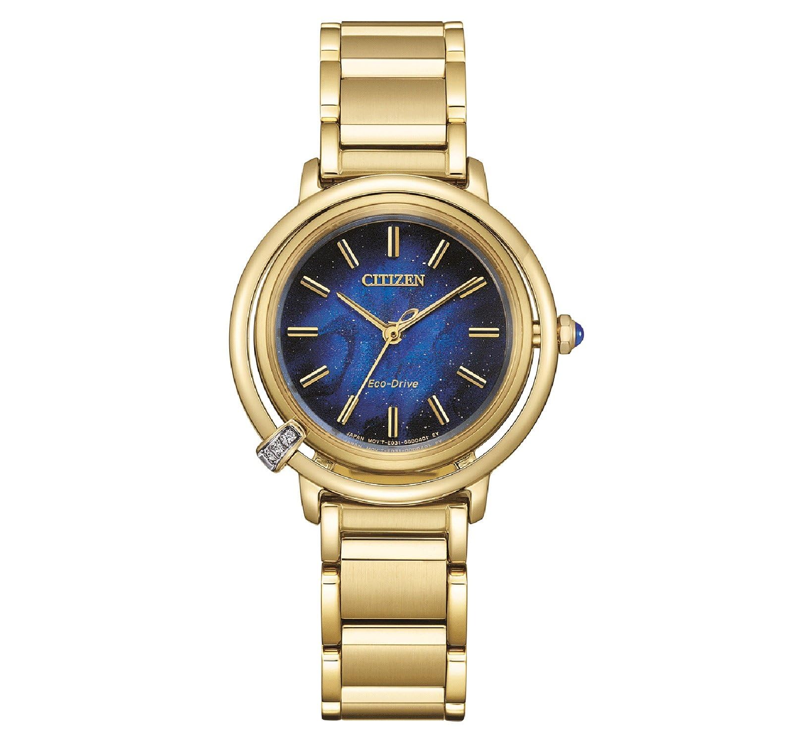 Citizen Eco-​Drive EM1099-​57L Montre solaire pour femme Doré/​bleu