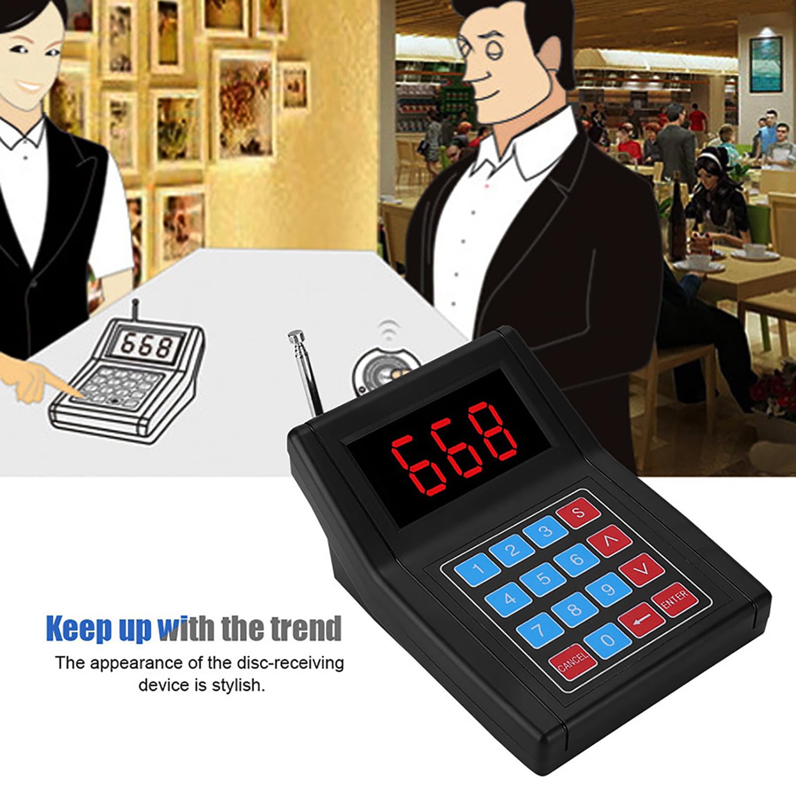 Segnalazione Acustica Per Ristoranti, Segnalazione Acustica Wireless, 3 Modalità Di Indicazione, Raggio Di Ricezione Di 500 Metri, Per La Coda Di Ritiro Del Cibo Al Ristorante,20 pagers