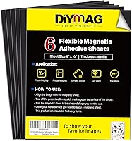 Vista 16 de DIYMAG Hojas Adhesivas Magnéticas, 8" x 10", Paquete de 12 Hojas Magnéticas Flexibles con Respaldo Adhesivo para Manualidades, Fotos