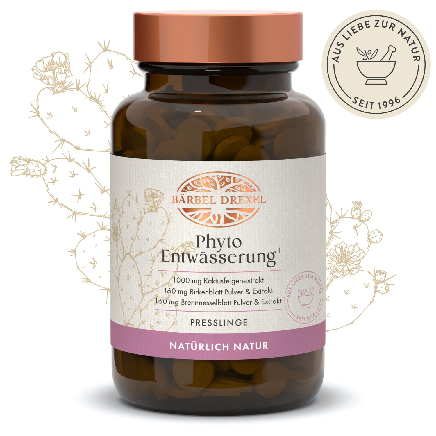 Phyto Entwässerung¹ mit Schachtelhalm, Brennnesseln, Birkenblättern (120 Stk) Vegane Herstellung Deutschland ohne Zusatzstoffe, Naturheilkunde BÄRBEL DREXEL®