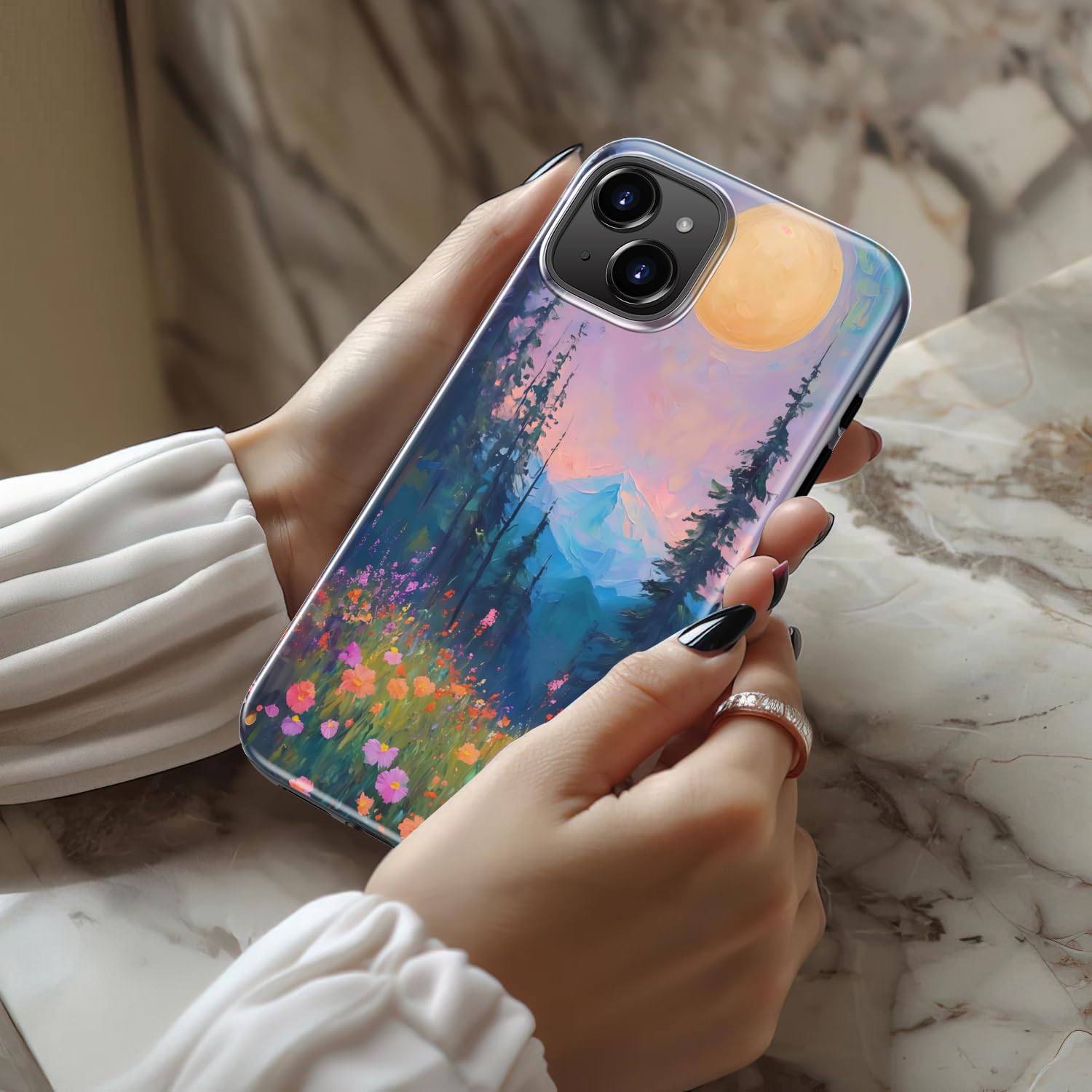 STARVIP Handyhülle Für IPhone 13 Mini Mit Wildblumen-Muster – Schützend, Stylisch & Kabellos Ladefähig