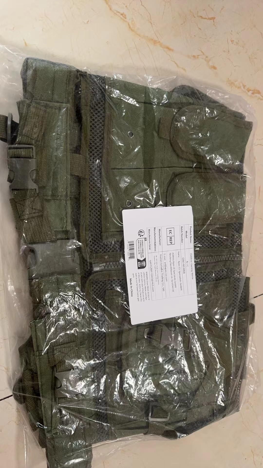 N / C Taktische Luftgewehrweste, Paintballweste für Luftgewehre, verstellbare modulare SWAT-Weste