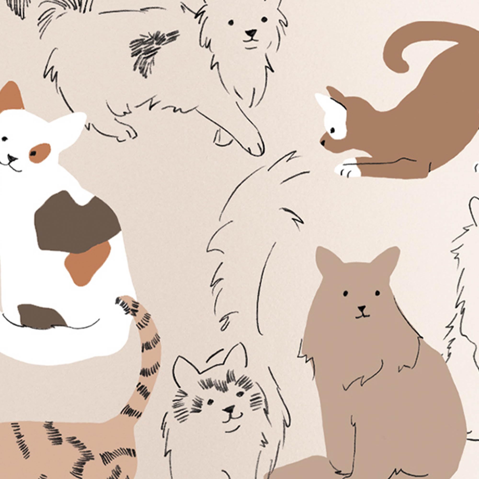 Fringe Studio PENCIL CATS Stoneware New York Mug, PetShop Collection (429071): Pencil Cats