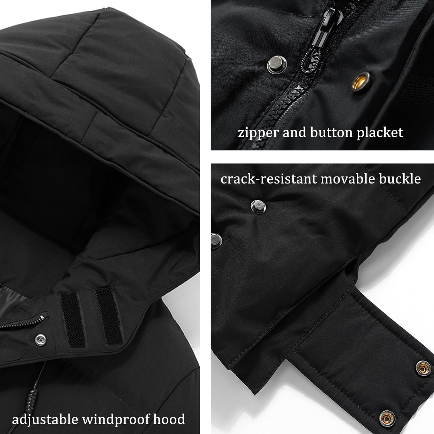 Men's Thermal Long Snow Hooded Parka