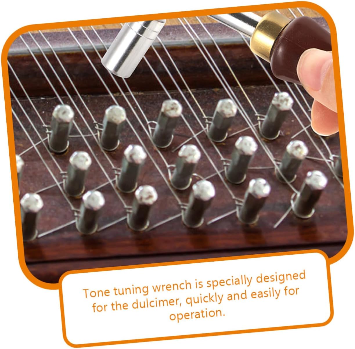 Toddmomy 2pcs Dulcimer Tuning Wrench Set Professional Tuning Tools for Yangqin and Piano Adjustable Key Spanner Sturdy Instrument Accessories