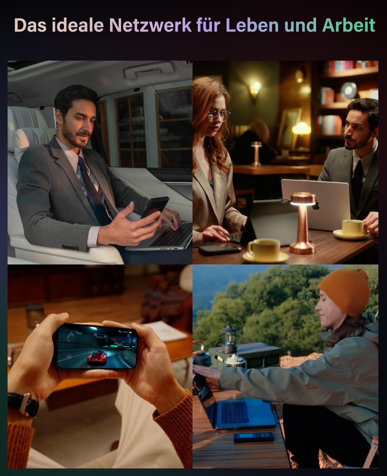 GlocalMe Numen Air Mobiler WLAN Router 5G, Keine SIM-Karte nötig, 5G LTE Hotspot mit 30GB europäischem Datenpaket, Unterstützt 16 Geräte gleichzeitig, 5400 mAh Akku, Reise- oder Heim-WLAN-Hotspot