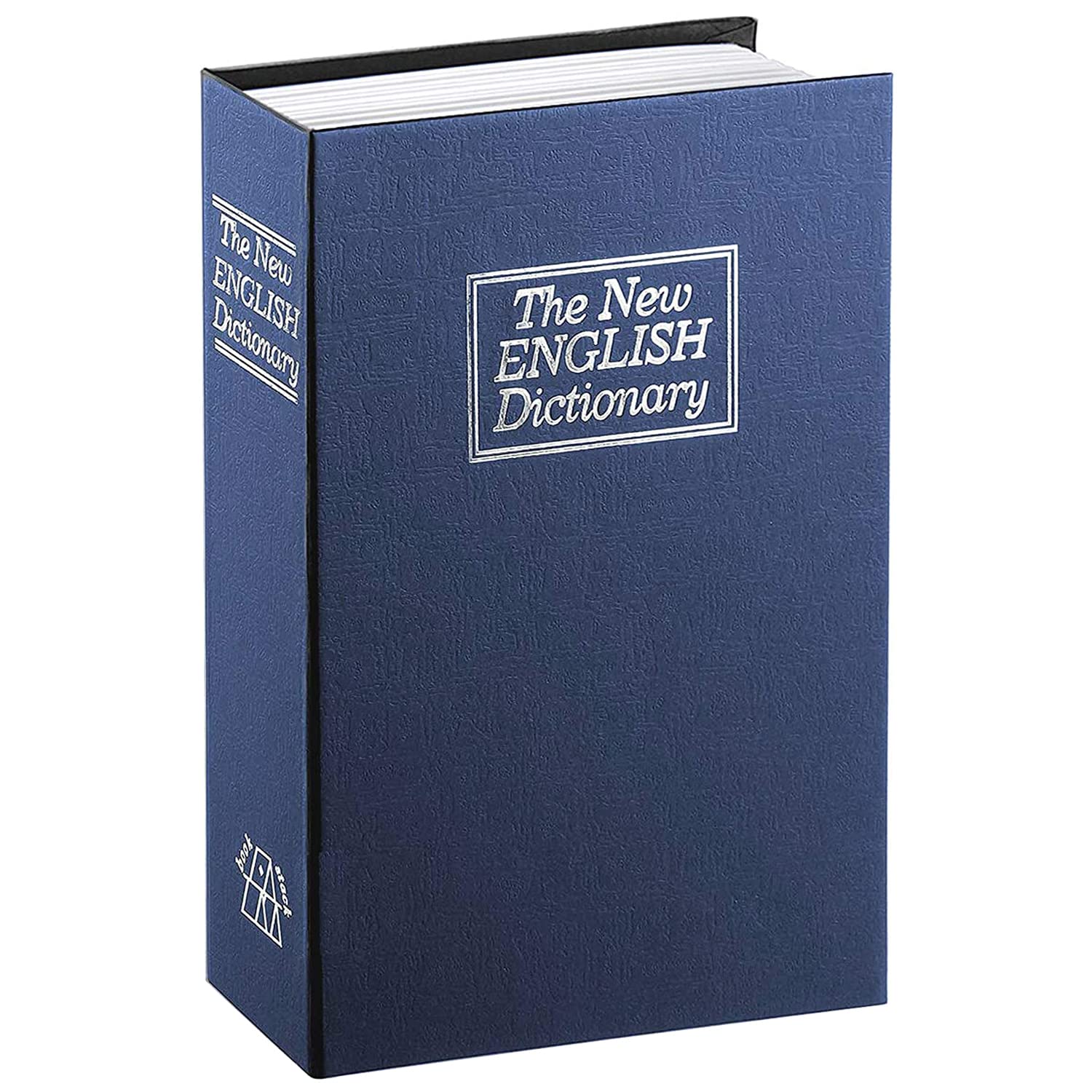 PUJANE PUAJNE Diversion Book Safe with Combination Lock, Extra Large Safe Secret Hidden Metal Lock Box, Money Hiding Box, Collection Box (10.5" x 7.8" x 2.6", Navy Extra Large)