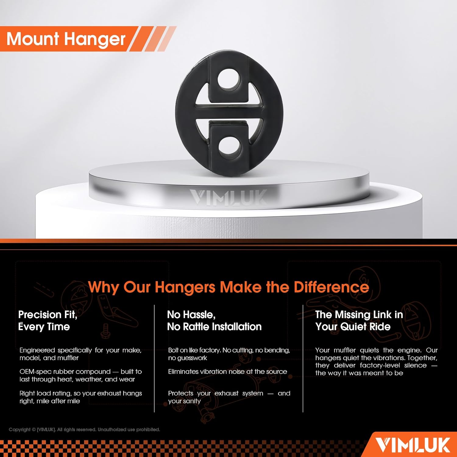 Exhaust Muffler Pipe Assembly, Rear Exhaust System Compatible with 2007 2008 2009 2010 2011 Toyota Camry 2.4L 2.5L L4, Replaces OEM 17430-28720 17430-28710 (VK-TC02-logo)