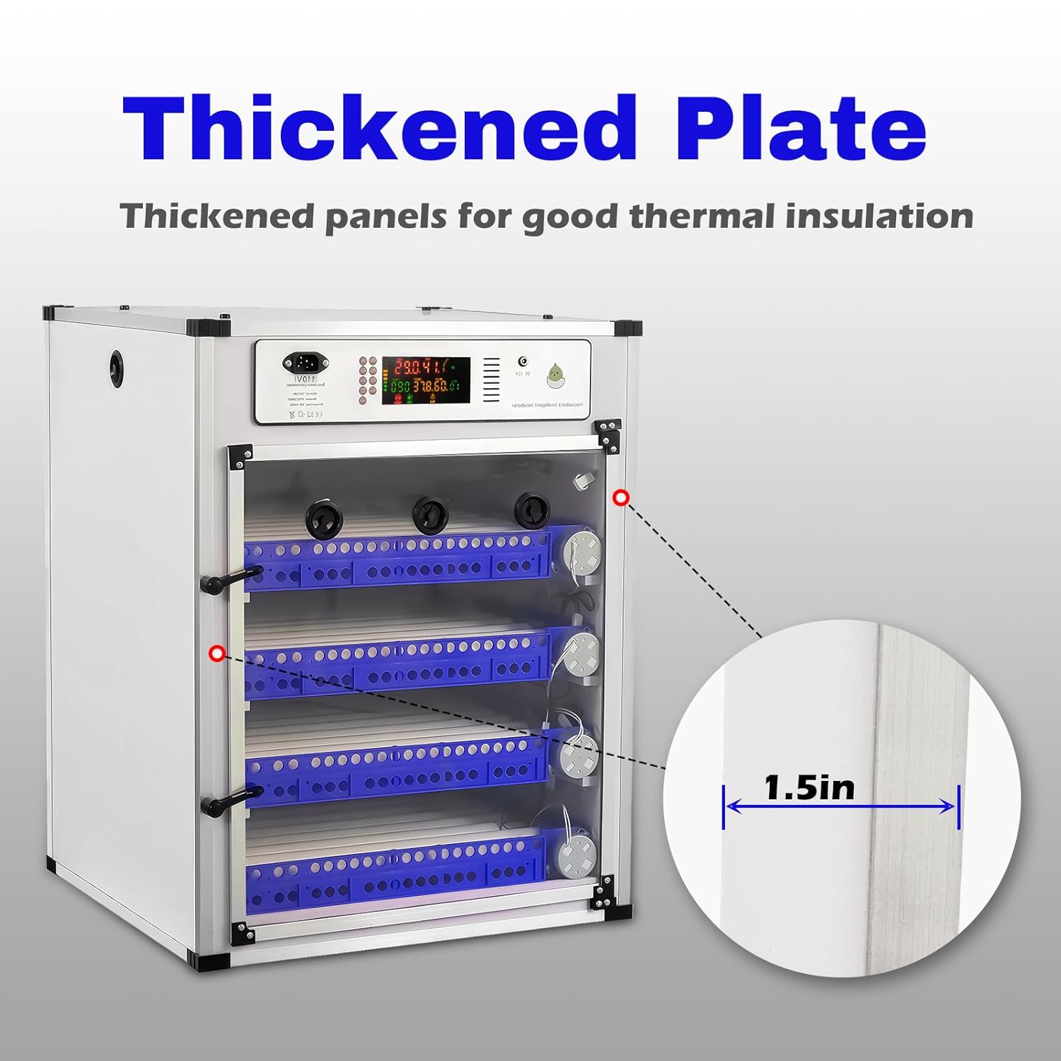 136 Eggs Incubator ，Automatic Incubator for Hatching Eggs, with Automatic Egg Turning and Temperature Humidity Control, Poultry Hatching Incubator for Chicken Duck Goose Quail Bird