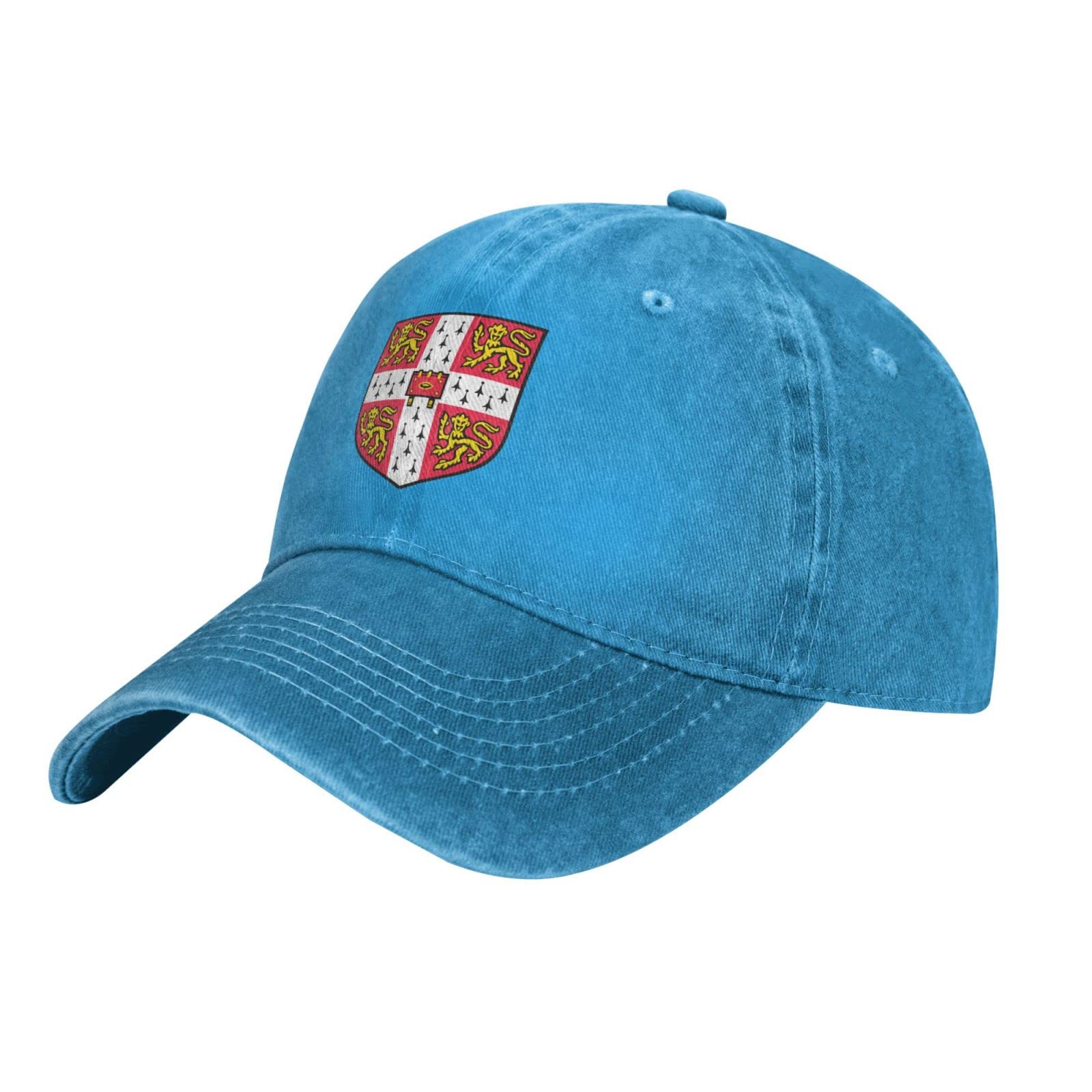 Cambridge University Logo Hat Adjustable Baseball Cap Cotton Cowboy Hat, Fashionable for Man Woman Blue