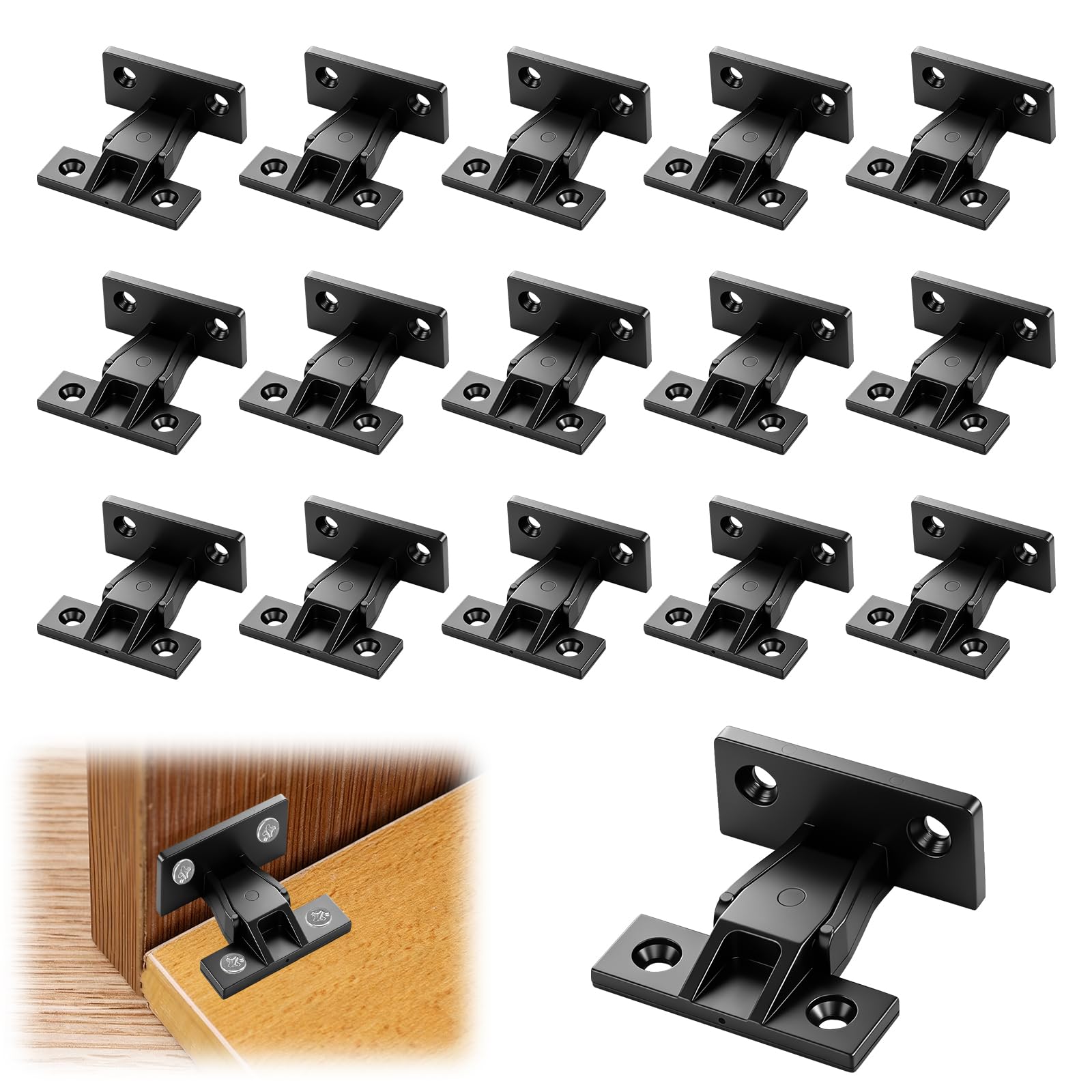 16 Pairs Keku Push in Panel Clips, Keku Push in Plinth Fasteners Fittings
