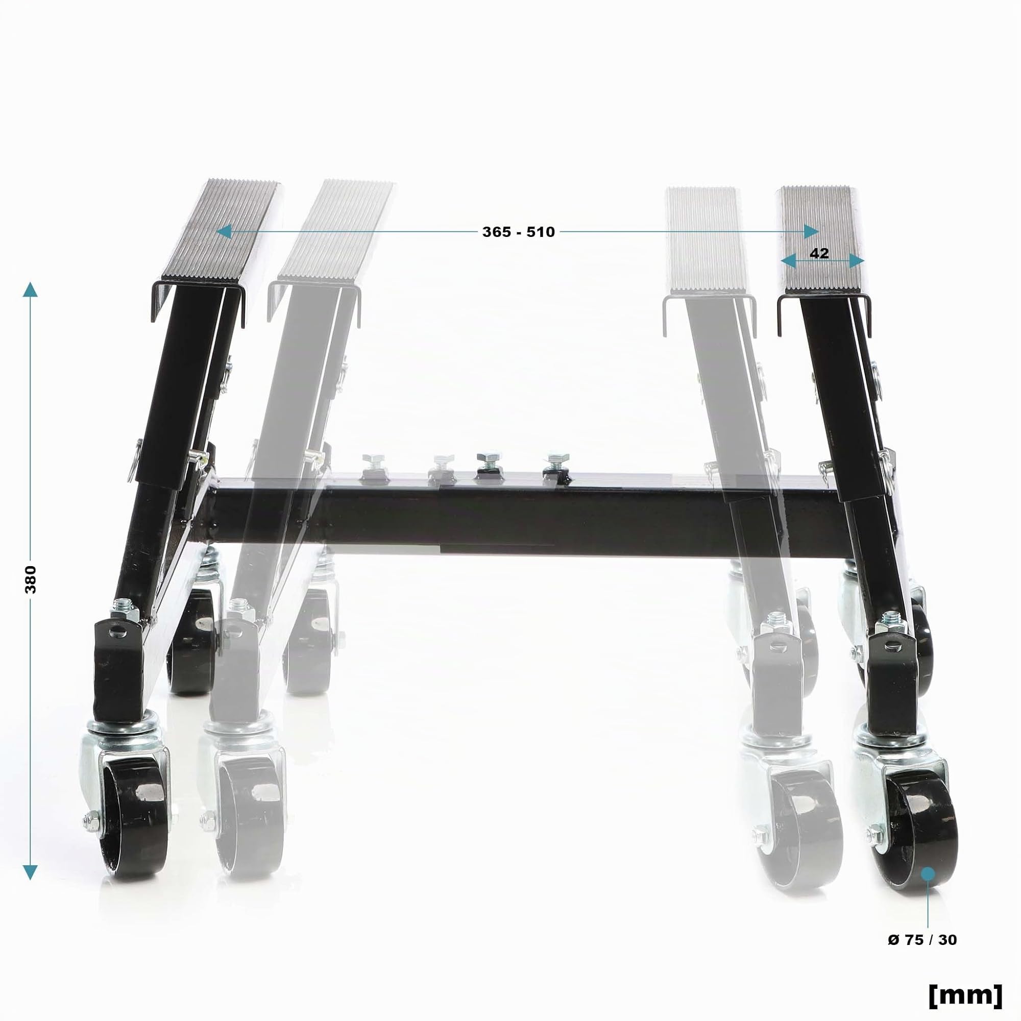 Wiltec Cavalletto alzamoto a rotelle max 680 kg per moto Quad