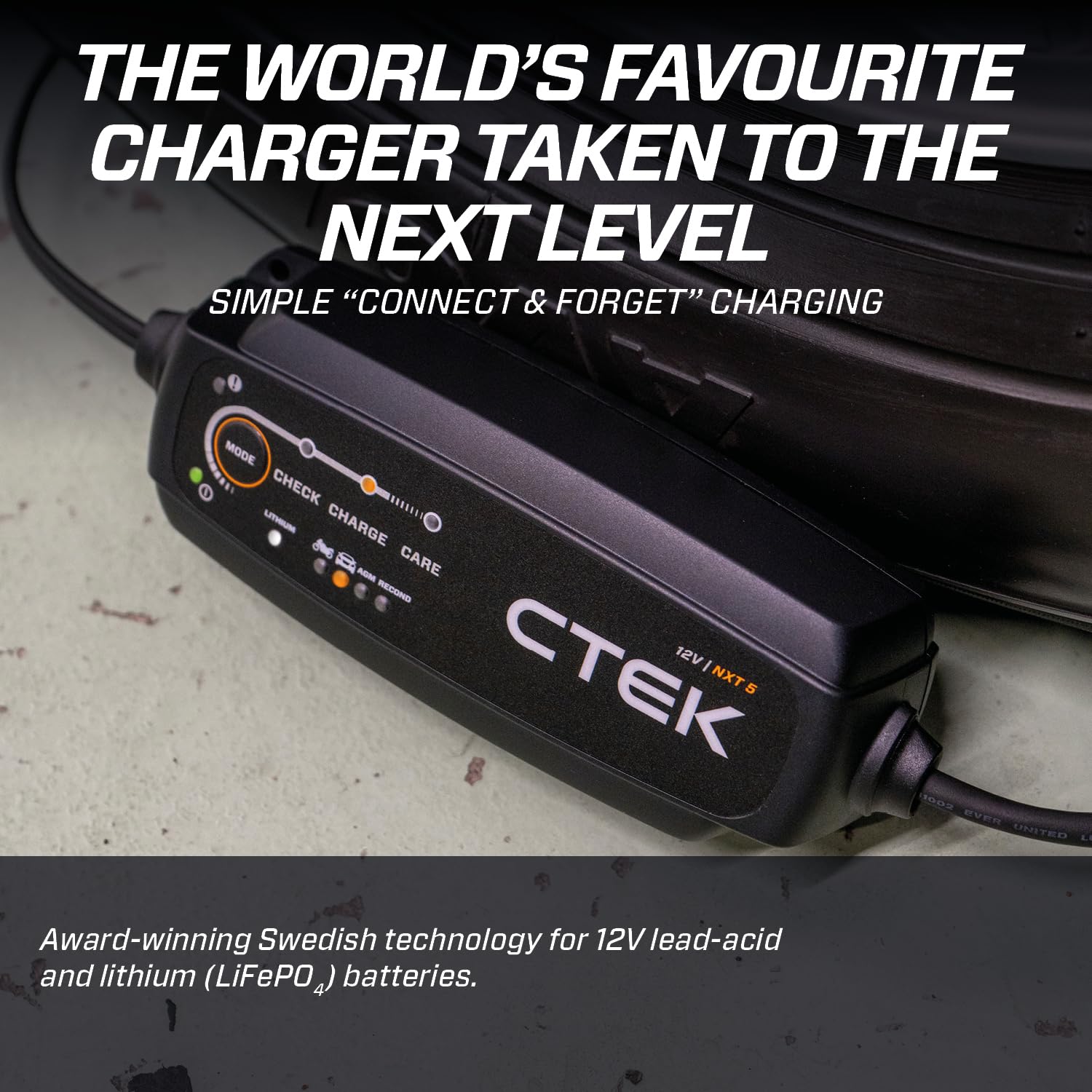 CTEK Caricabatterie intelligente NXT 5 da 12 V, compatibile con acido al piombo e litio, robusto caricabatterie 5A, modalità ricondizionamento, ottimizzazione AGM, compensazione della temperatura