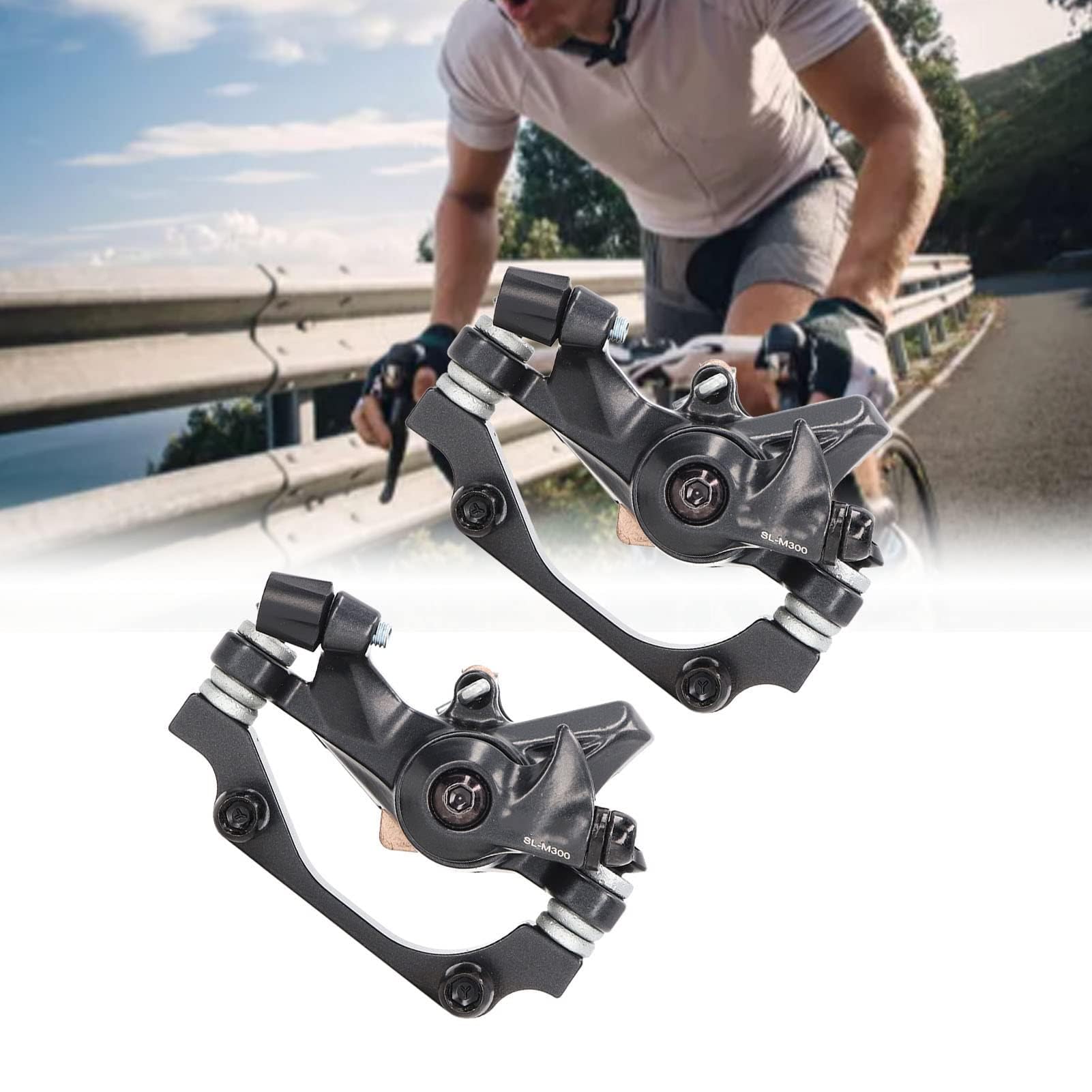 Kit Freno A Disco Per Bici Completo &ndash; Anteriore E Posteriore Con Rotori 160mm E Pinze Integrate