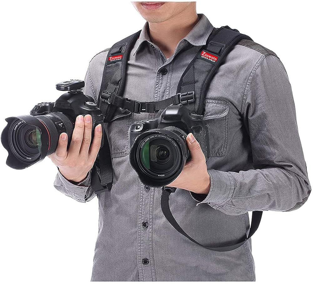 Ztowoto Double Shoulder Camera Strap Harness Quick Release Adjustable