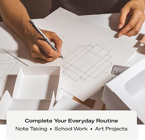 Miniatura 5 de Uniball Kuru Toga Elite - Kit de iniciación de lápiz mecánico con barril plateado y punta de 0.020 in; 60 repuestos de plomo; y 5 repuestos de