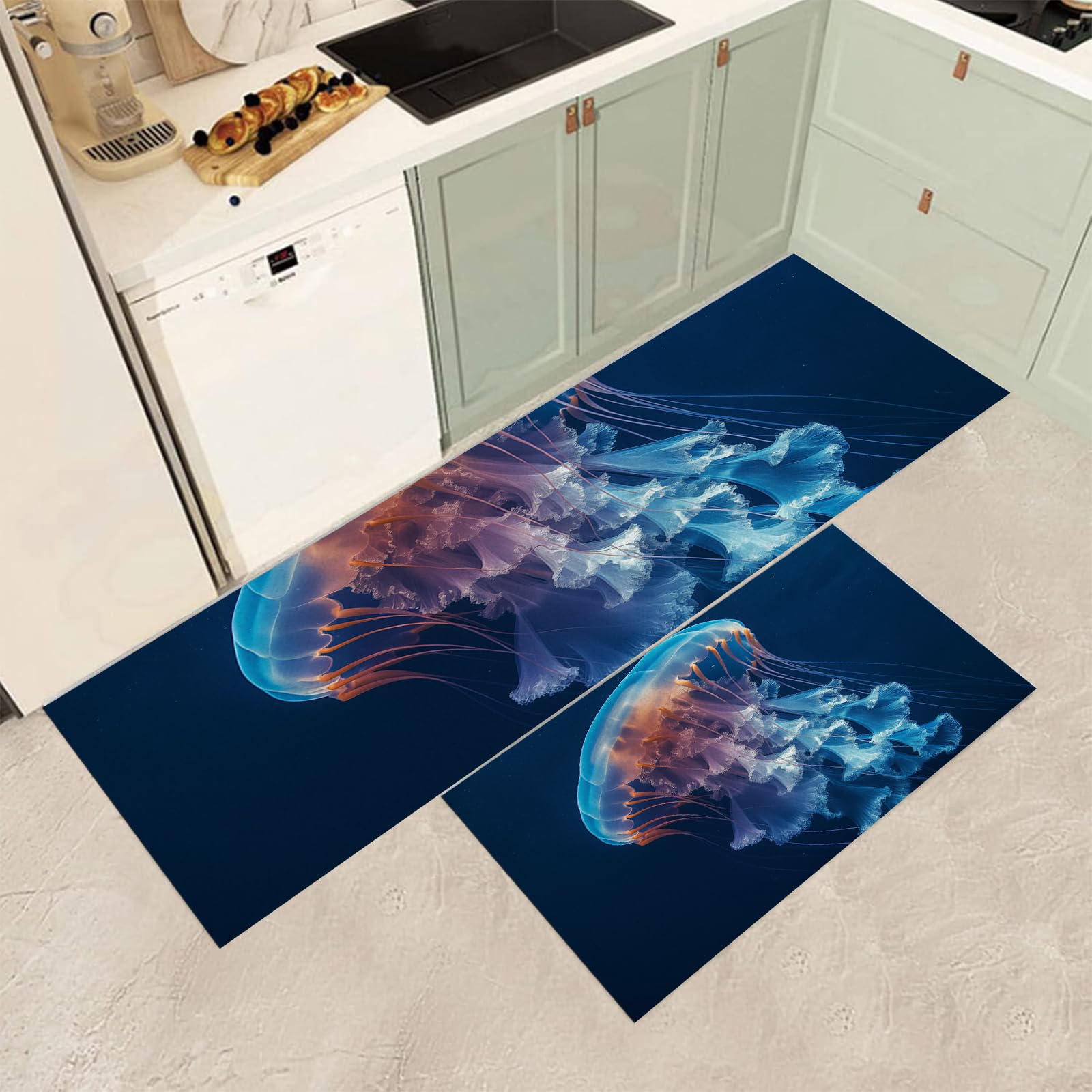 Tapis de cuisine devant évier lot de 2 tapis chambre couloir