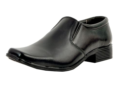 JD Shoes Men Black Leather Formal Shoes 