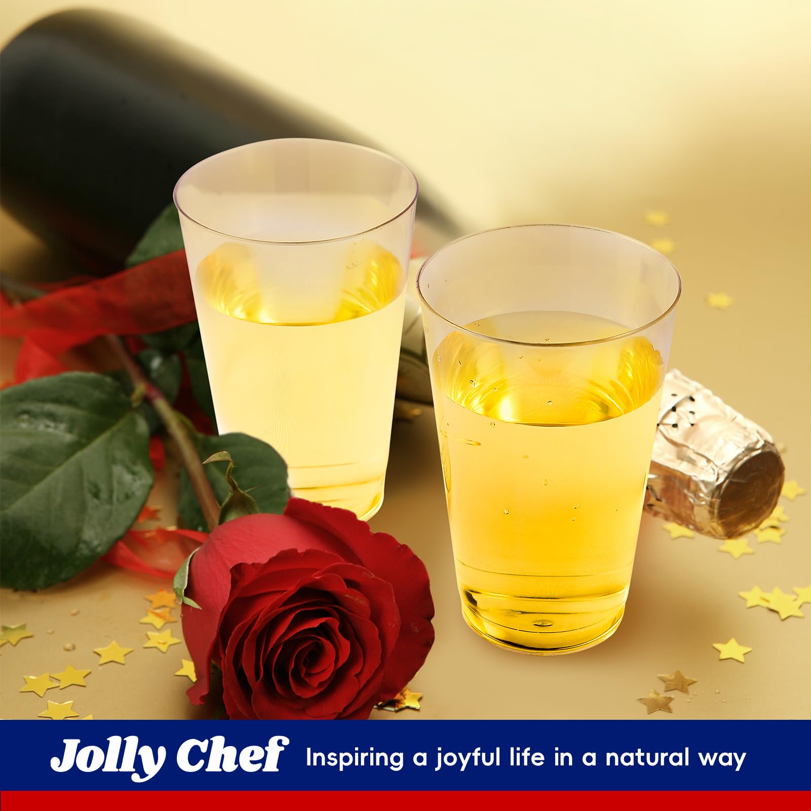 JOLLY CHEF 100 Pack 16 oz Disposable Clear Plastic Cups, Drinking Cups — Amazon image 5