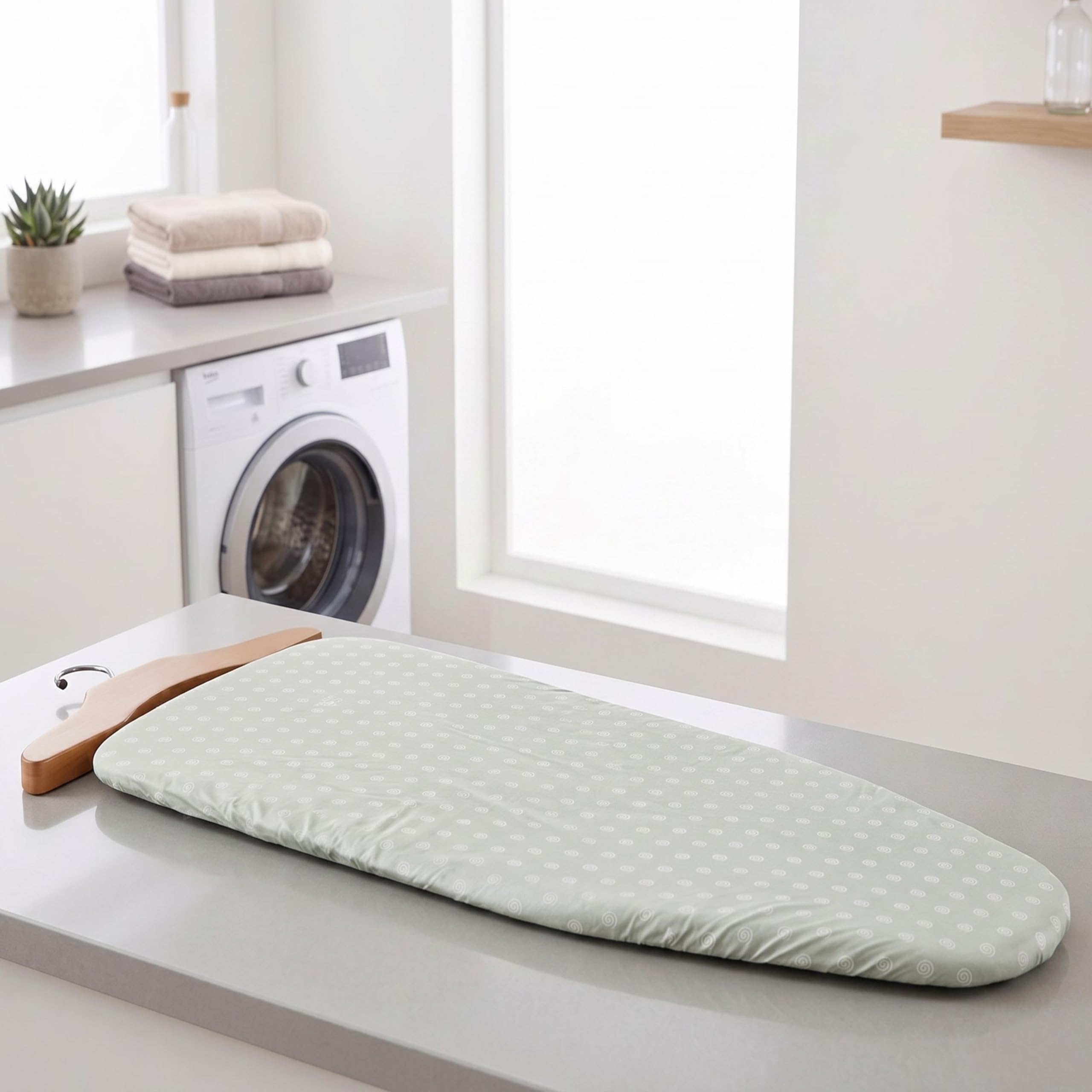 Erreke Asse da Stiro 2 in 1, Stiratura Verticale e Orizzontale, Letto | Stira su Tavolo. Porta e Armadio. Struttura in Legno di Faggio. Salvaspazio. Struttura Robusta. Facile da Riporre. Resistente
