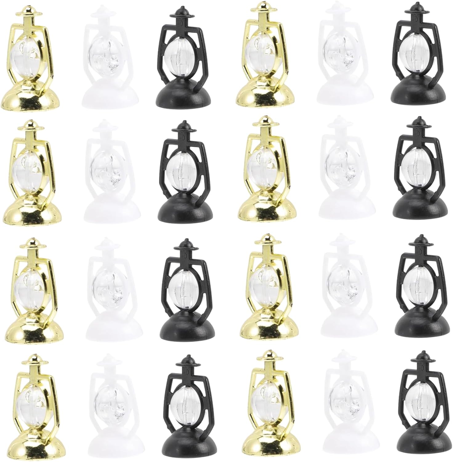 Miniature Lantern 24Pcs 3 Color Simulated Vintage Mini