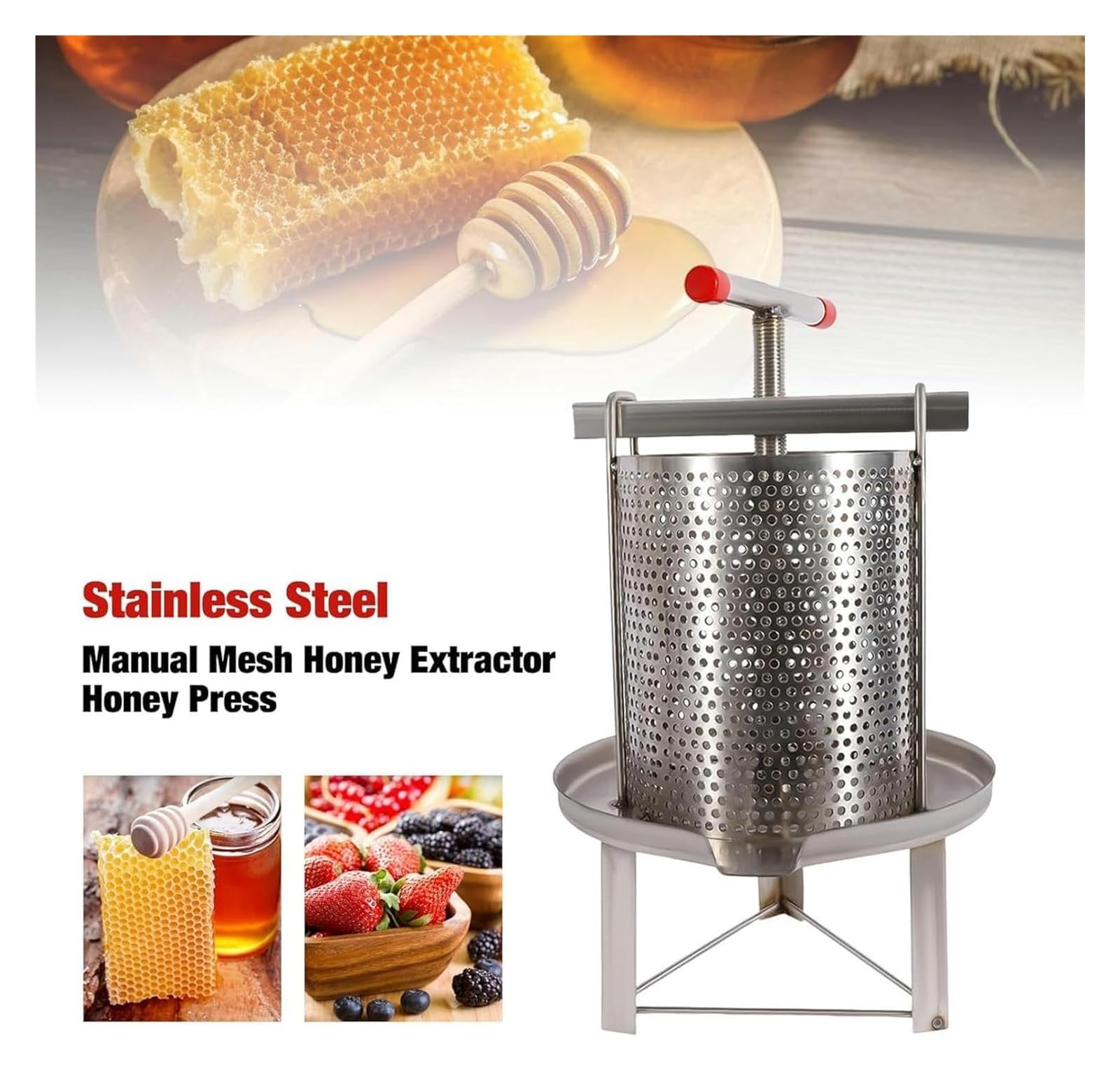 DXYOYONGMZ Fruit Wine Manual Press, Fruit Press, Press Machine Stainless Steel Extractor Multiple Presser