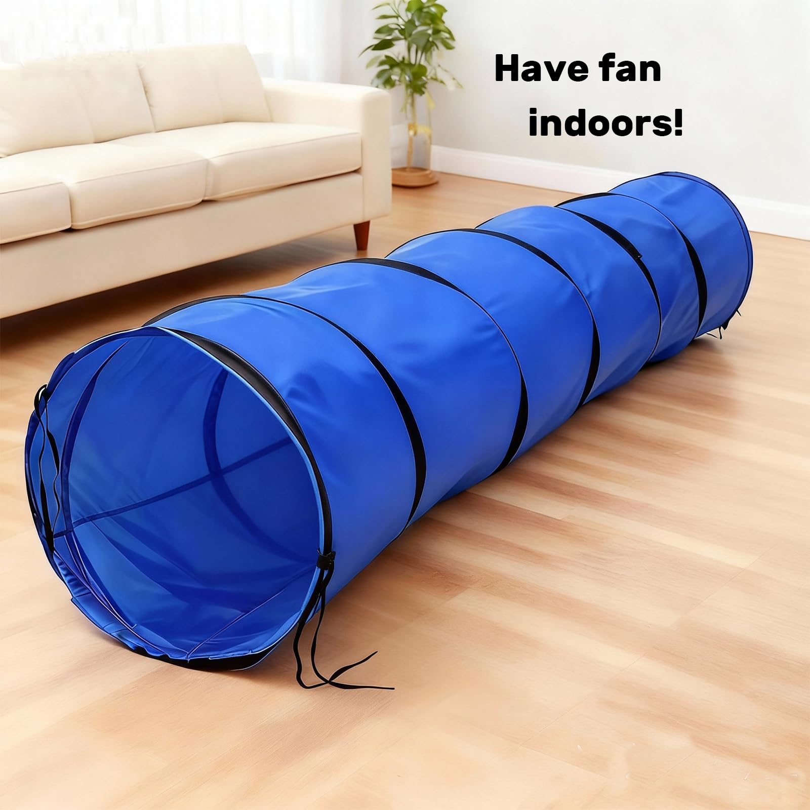 Dog Agility Tunnel with Carry Bag and Ground Spikes, Foldable 10-Foot Tunnel for Dog Training, Dog Agility Equipment for Outdoor, Backyard, Indoor Use, KINETOVOLTA - image 5