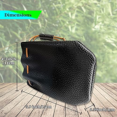 Miniatura 2 de Bolsa de cuero sintético con cordón, bolsa de monedas premium para hombres, monedero para bolso, soporte de cambio para automóvil como monederos,