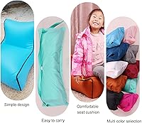 Vista 3 de Silla inflable, pequeño sofá inflable individual, tumbona plegable, sofá de aire portátil para estar en interiores, tienda de campaña, actividades