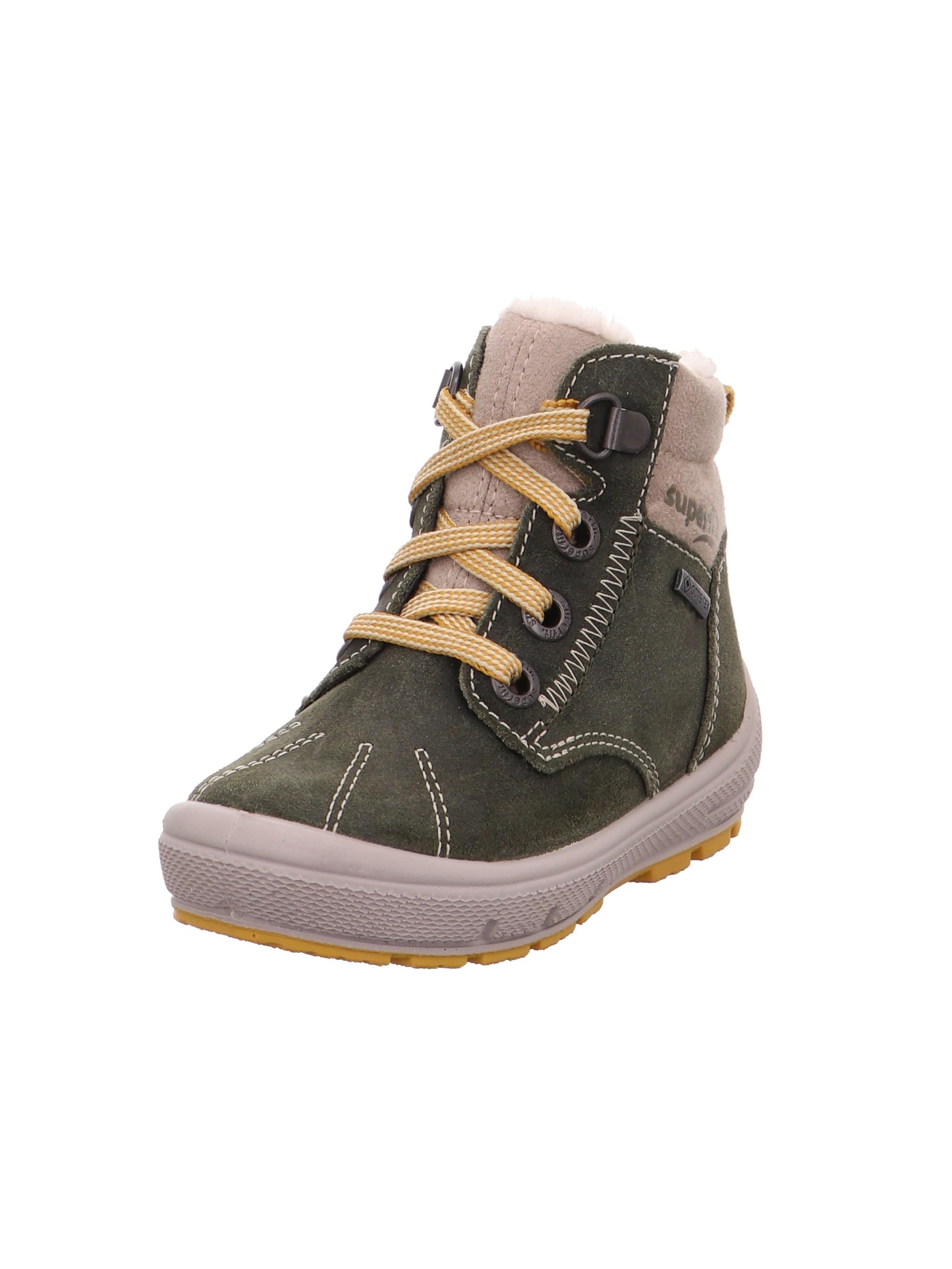 Superfit Boys Groovy Snow Boots, Green Beige 7000, 4.5 UK Child