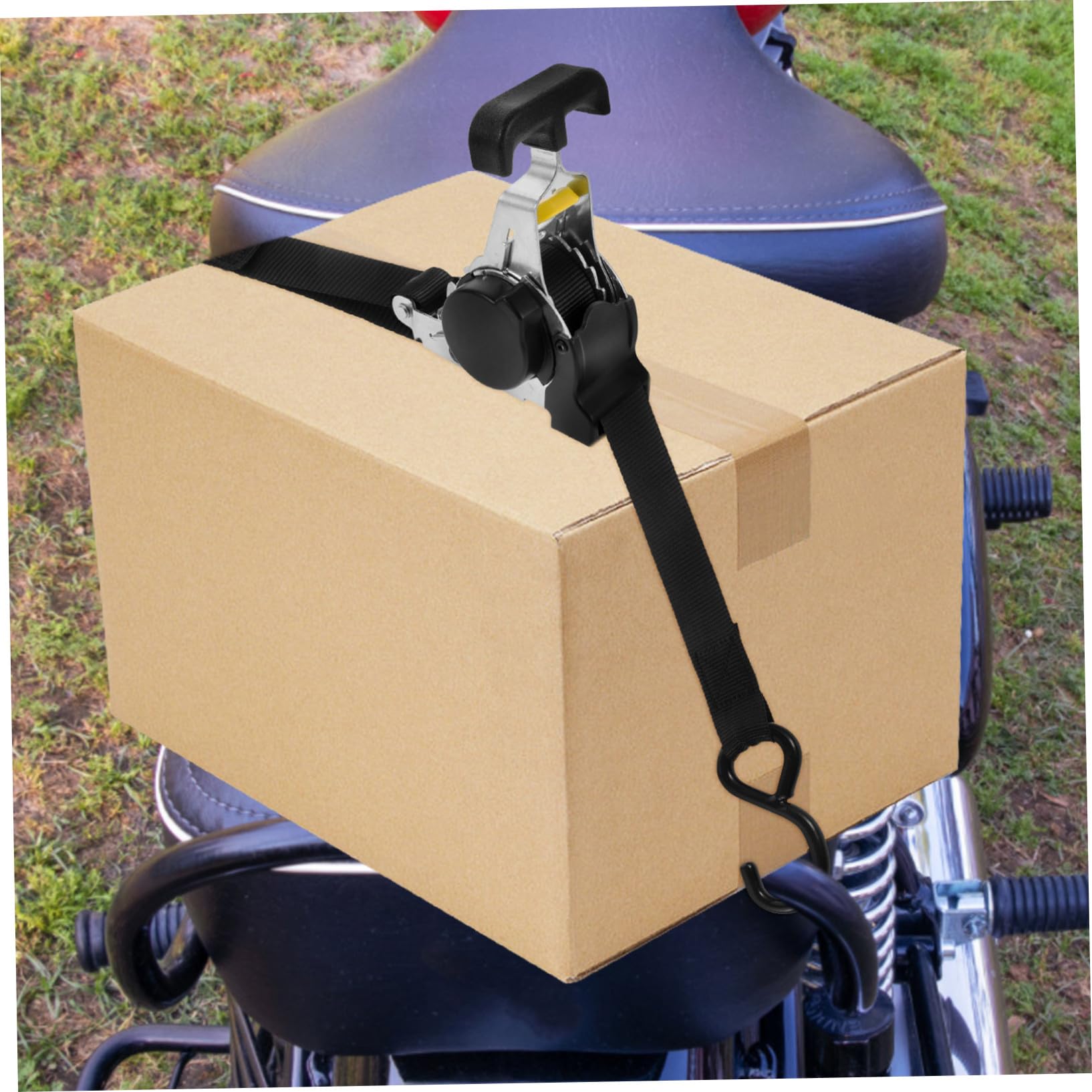 Ladungssicherungsgurt mit Ratschenmechanismus Verstellbare Länge Robust aus Polyester Spanngurt für Koffer und Motorrad Zuverlässiger Zurrgurt zur Frachtbefestigung