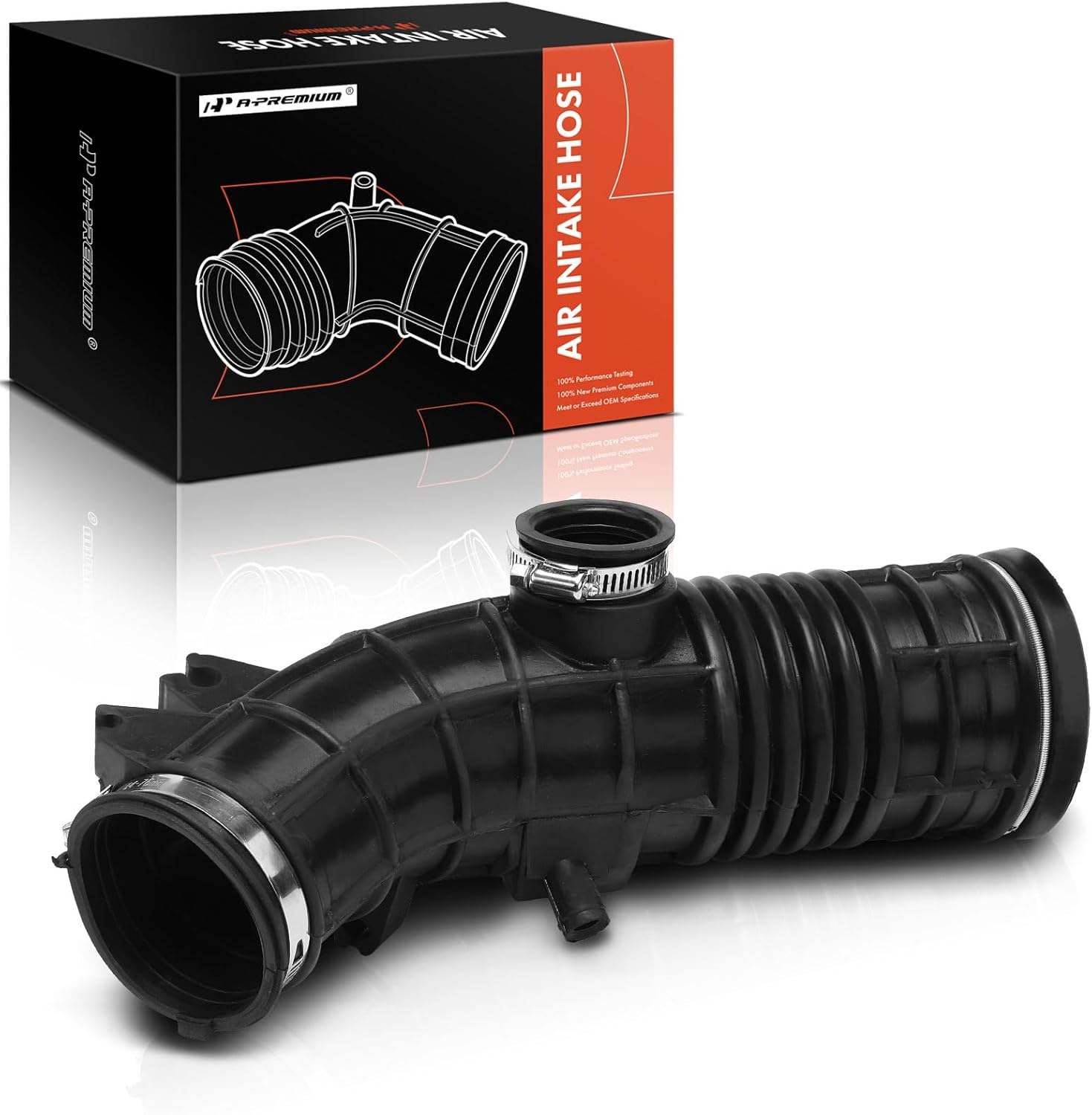 A-Premium Engine Air Intake Hose Tube W/Clamps [fits DOHC, 4Cyl 2.0L] Compatible with Honda CR-V, [EX, LX, Sport Utility 4-Door, SE ], Replace# 17228-PHK-000,17228PHK000