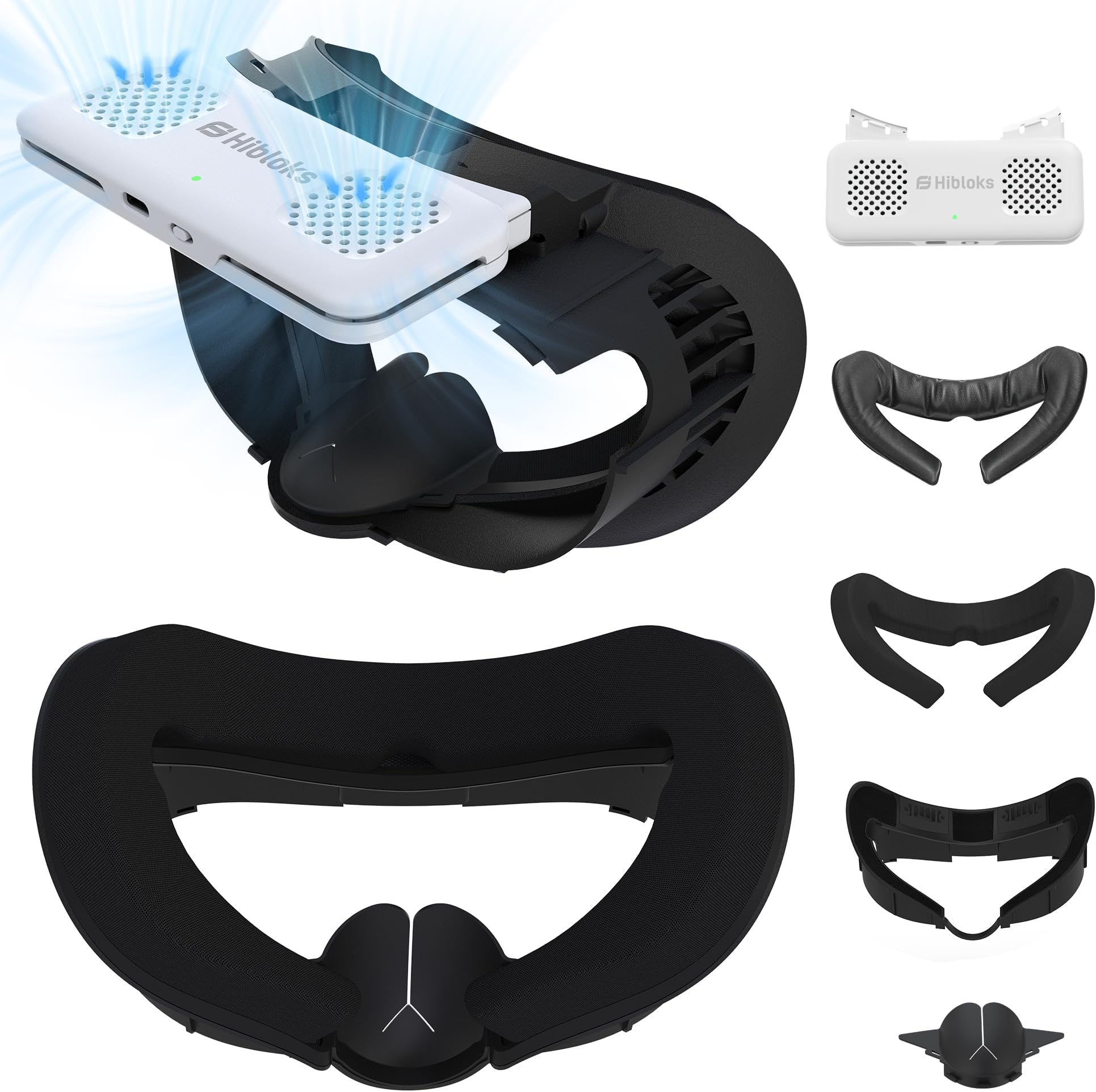 HiBloks Face Cover Pad with Cooling Fan for Meta Quest 3 Accessories