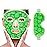 ZNCUETD Face Eye Mask Ice Pack for Reducing Puffiness, Bags Under Eyes, Puffy Dark Circles, Migraine,Hot/Cold Pack with Soft Plush Backing (Cucumber Green)