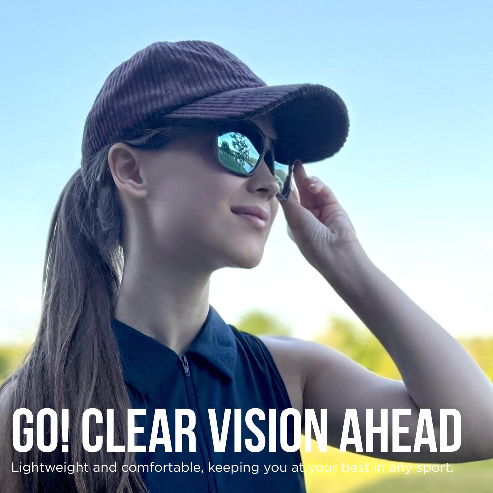 AEROX Big Fit Occhiali da sole polarizzati per corsa, ciclismo, golf, guida, occhiali sportivi, protezione UV per uomini e donne
