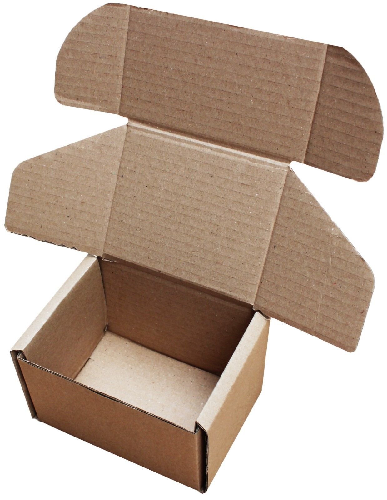WHITE OR BROWN SHIPPING CARDBOARD BOXES POSTAL MAILING GIFT PACKET SMALL PARCEL (5" x 4" x 3", BROWN, 5)