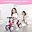 Bobike Baby Balance Bike Toys for 12-36 Months Kids Toy Boy and Girls Gifts Toddler Best First Birthday Gift Children Walker No Pedal Infant 4 Wheels Bicycle (Colorful, Rose Red-Light)