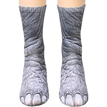 Animal Paws Socks - Funny 3D Animal Socks Crazy Cat Tiger Dog Paw Crew Socks Novelty Socks Gag Gifts
