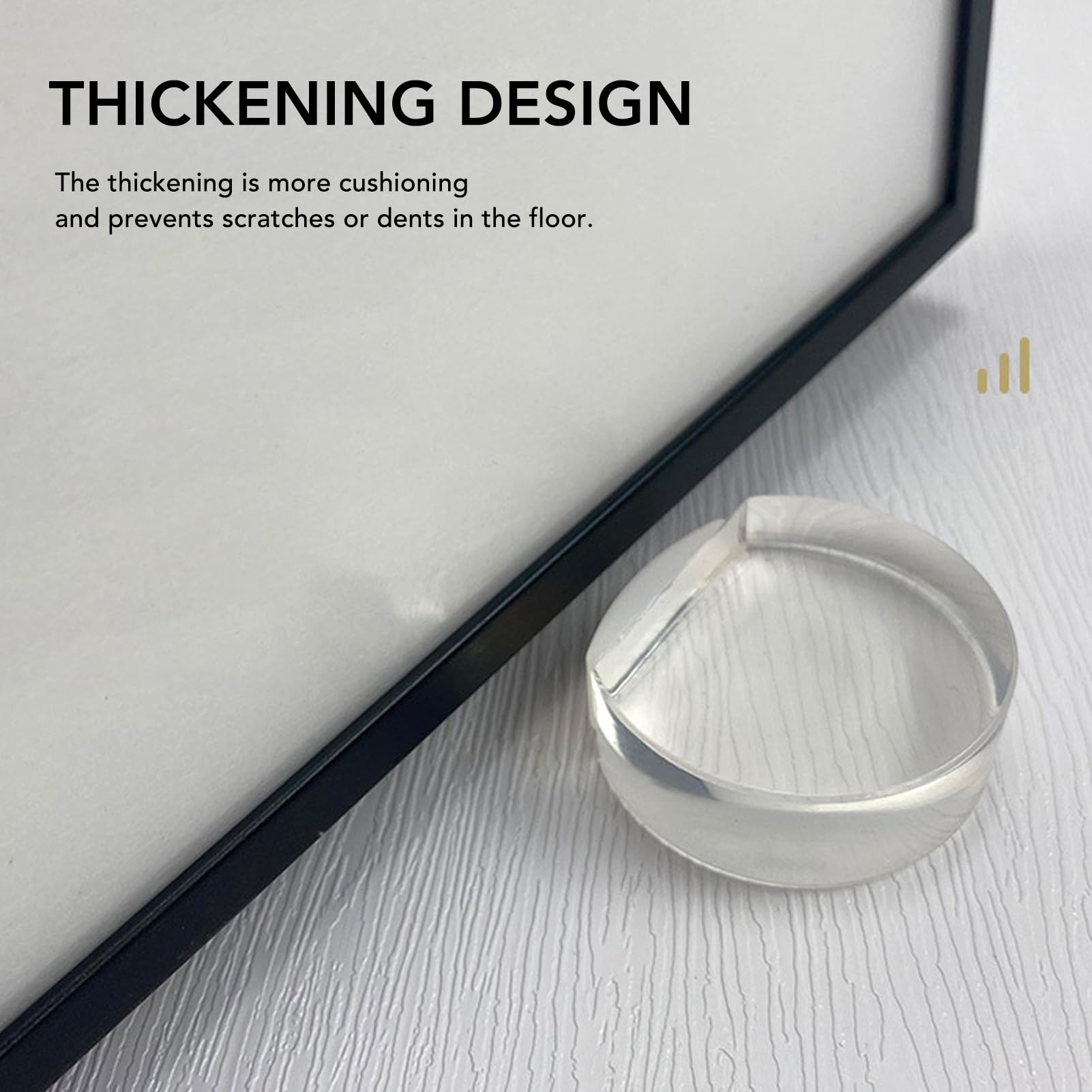 4pcs Self Adhesive Door Stopper, Door Buffer Floor Stop Reusable Door Stops Acrylic Door Stoppers Door Stop Bumper Tips Wall Protector, Clear