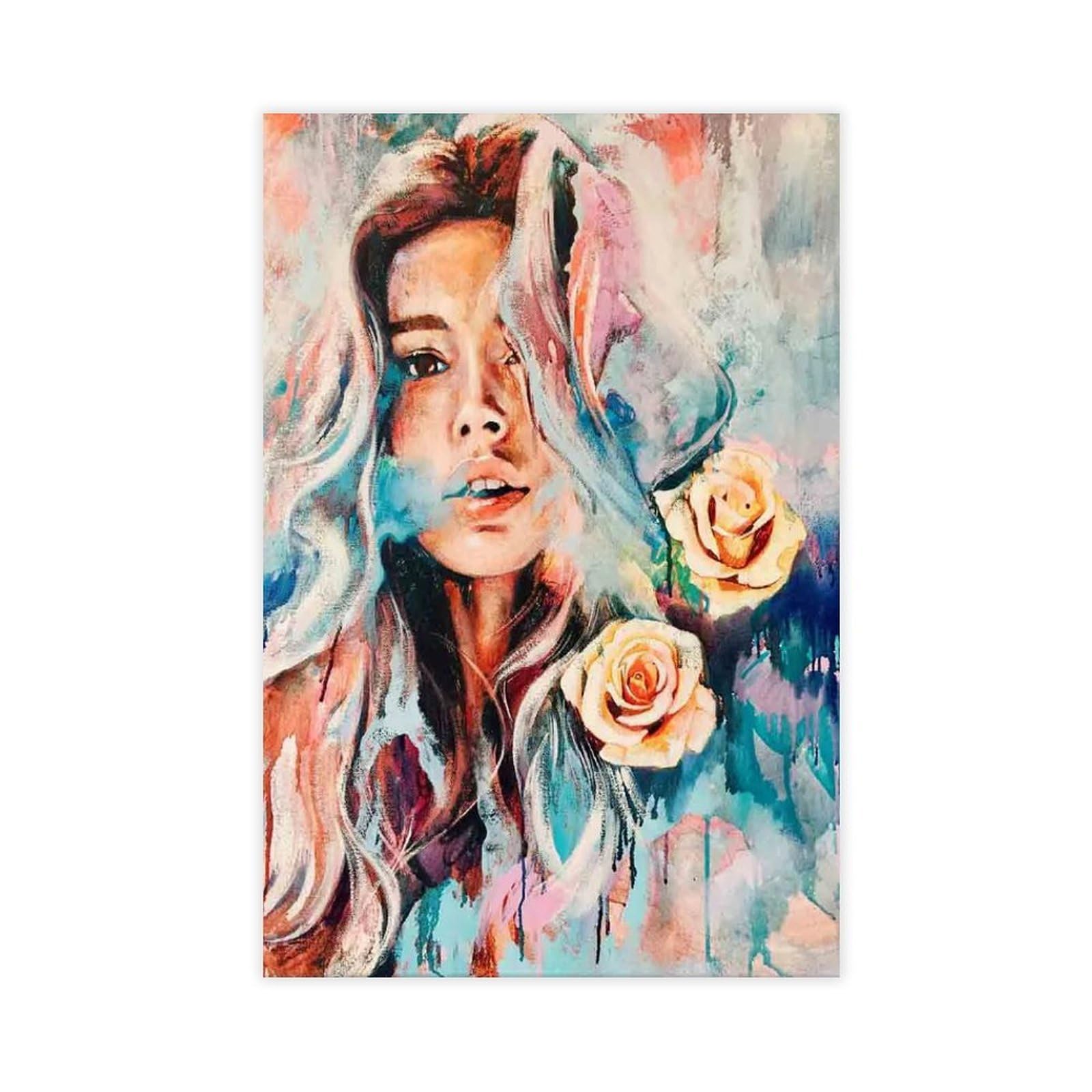 Bareronor Flower Abstract Poster Canvas Poster Bedroom Decor Landscape Office Room Decor Gift 20" L X 30" W