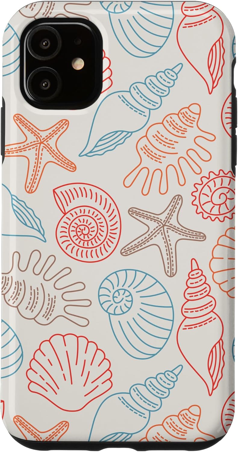 Trendy Coastal Granddaughter Aesthetic Preppy Shells Ocean Case for iPhone 16